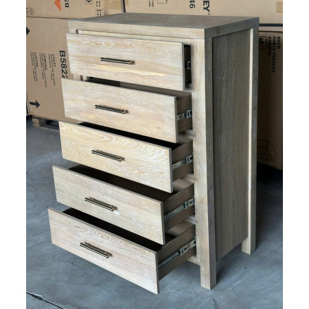 B5822 - 46 : Tủ Đứng 05 Ngăn Kéo - Màu Kem Sứ Nung